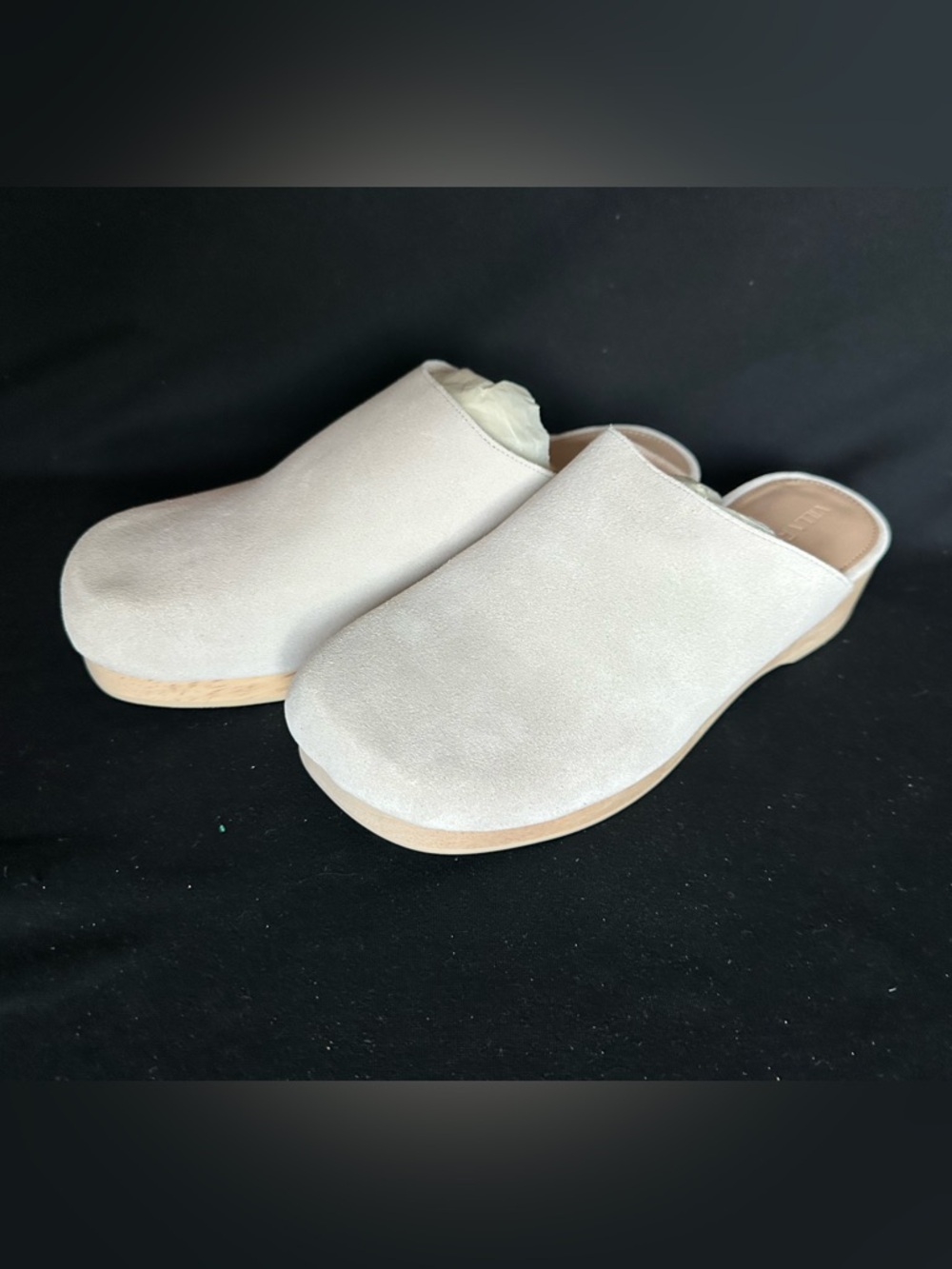 Villa Rouge Valencia Minimalist Light Grey mules Suede Slip-On Clog